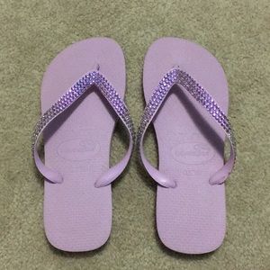Hand-bedazzled Havaianas Flip Flops